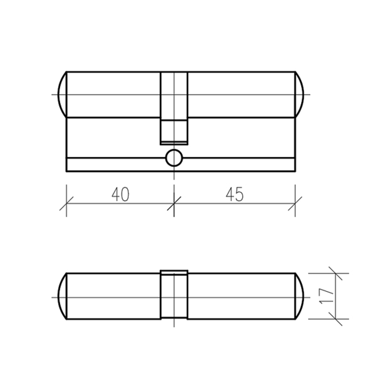 Евроцилиндр CBR-1 85(40х45) никель DORMA в Москве_Изображение_2