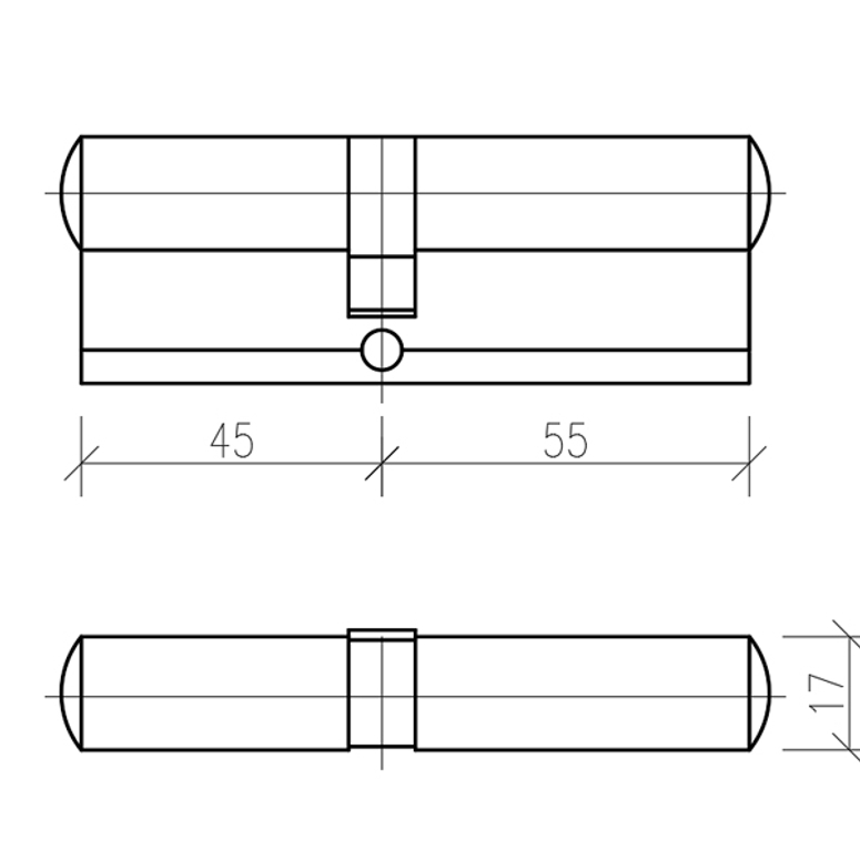 Евроцилиндр CBR-1 100(45x55) никель DORMA в Москве_Изображение_2