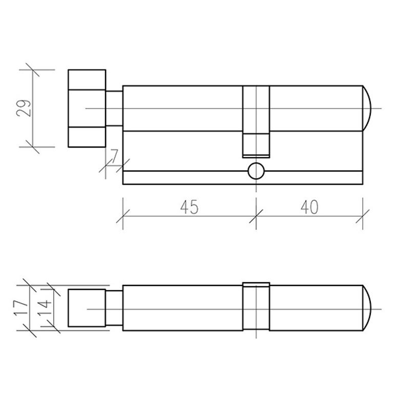 Евроцилиндр CBR-1 85(40x45В) с вертушкой никель DORMA в Москве_Изображение_2
