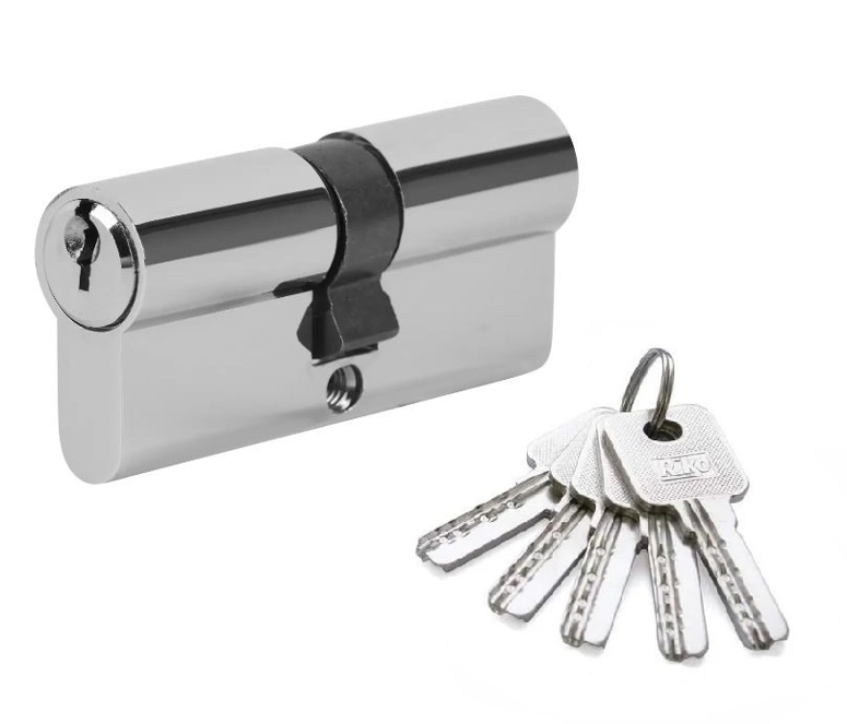 Евроцилиндр 80(40х40) никель RIKO в Новосибирске Евроцилиндр 80(40х40) никель RIKO в Новосибирске