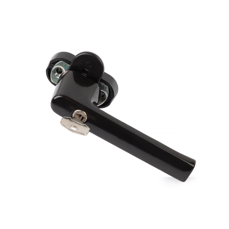 Ручка оконная HAMBURG 0700S/UD9020 с ключом 7мм 32-42мм 45° SecuForte чёрный матовый F9714M в Москве_Изображение_2