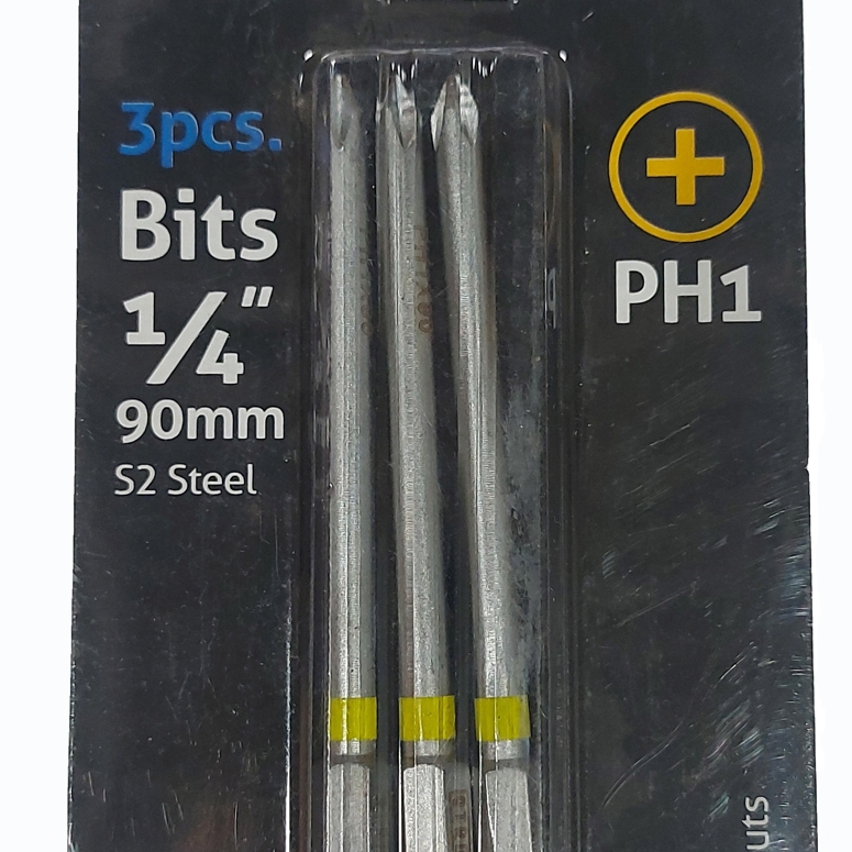 Набор бит с цветным кольцом 90мм 1/4" PH1 (3 шт) STROXX в Москве_Изображение_2