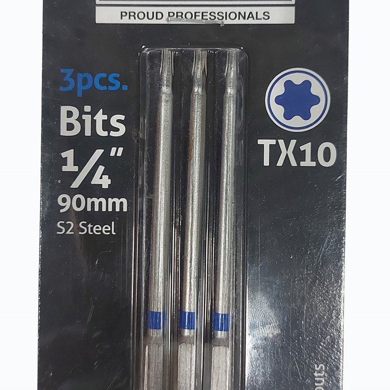 Набор бит с цветным кольцом 90мм 1/4" TX10 (3 шт) STROXX в Казани_Изображение_2