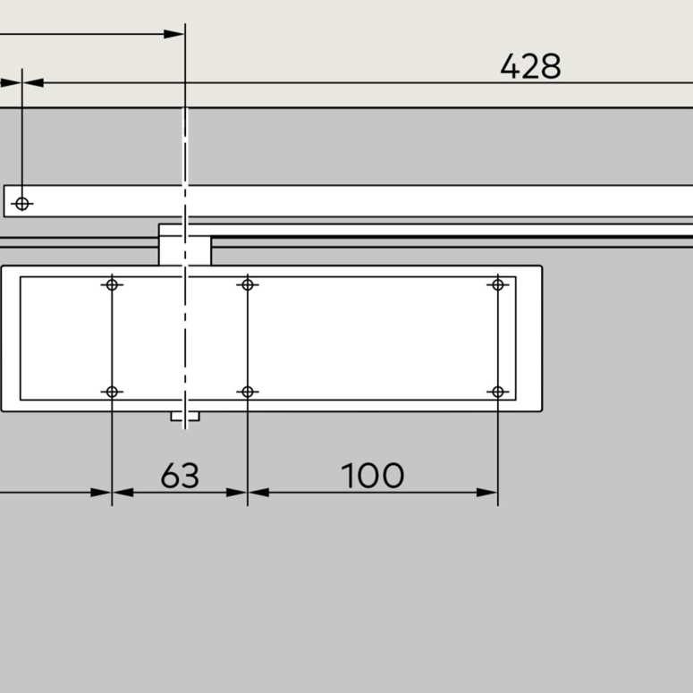 Доводчик TS MATCH EN 3-4 B BC серый DORMA в Новосибирске_Изображение_2