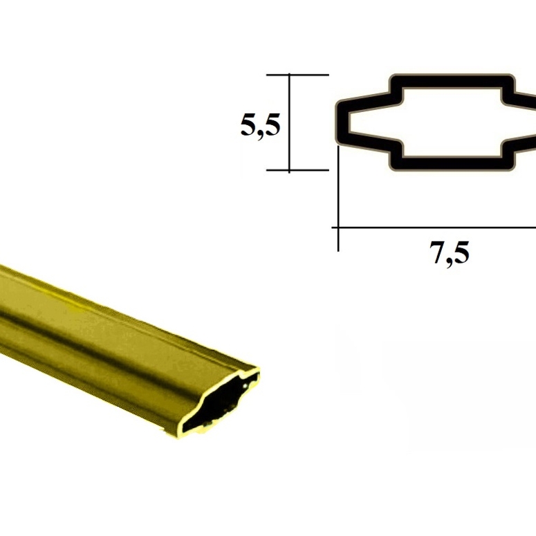 Декоративная раскладка 5,5х7,5мм золотая (360) в Новосибирске