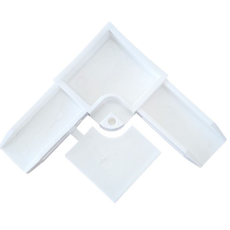 Уголок соединительный для москитной сетки с заглушкой ПВХ белый в Новосибирске_Изображение_2