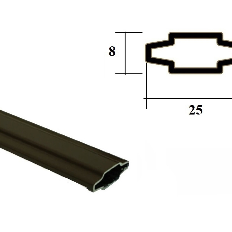 Декоративная раскладка 8*25мм коричневая в Новосибирске