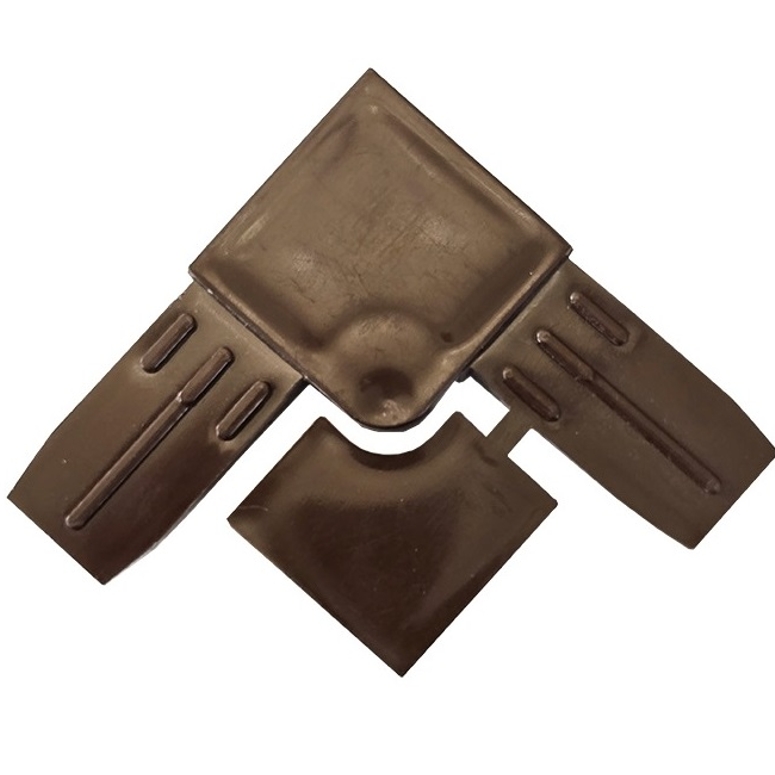 Уголок соединительный для москитной сетки с заглушкой ПВХ коричневый в Новосибирске