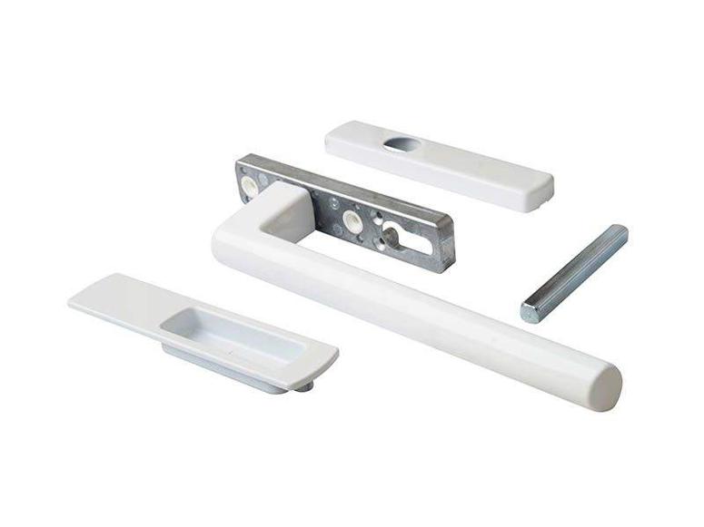 Комплект ручки внутренняя+тянучка HS 300 RAL9003 в Самаре Комплект ручки внутренняя+тянучка HS 300 RAL9003 в Самаре