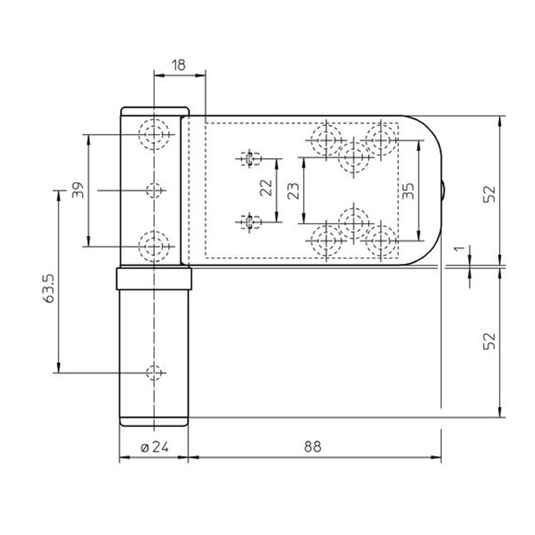 Петля дверная SIKU 3D для ПВХ K3035 15-19мм до 120кг белый RAL9016 SIMONSWERK в Казани_Изображение_2