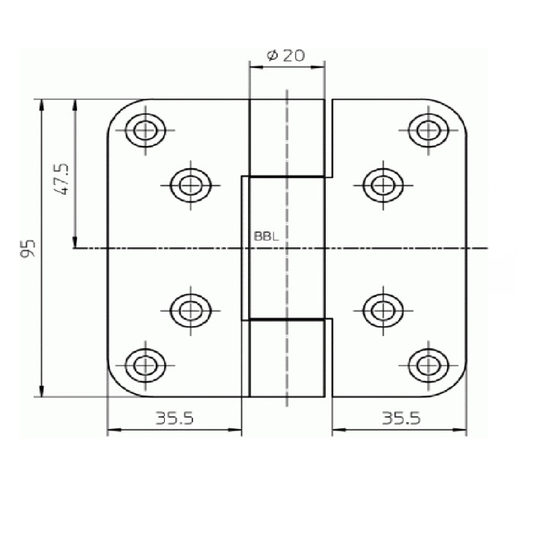 Петля дверная VARIANT VN 2929/100 объектная для нефальцованных дверей нержавеющая сталь SIMONSWERK в Самаре_Изображение_2
