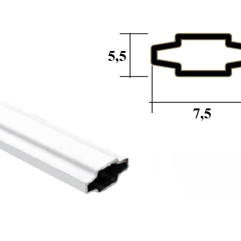 Декоративная раскладка 5,5х7,5мм белая (360) в Новосибирске
