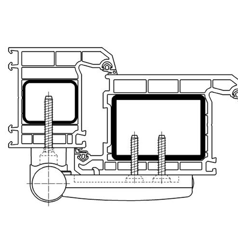 Петля дверная SIKU 3D для ПВХ K3235 21-25мм до 120кг белый RAL9016 SIMONSWERK в Казани_Изображение_3