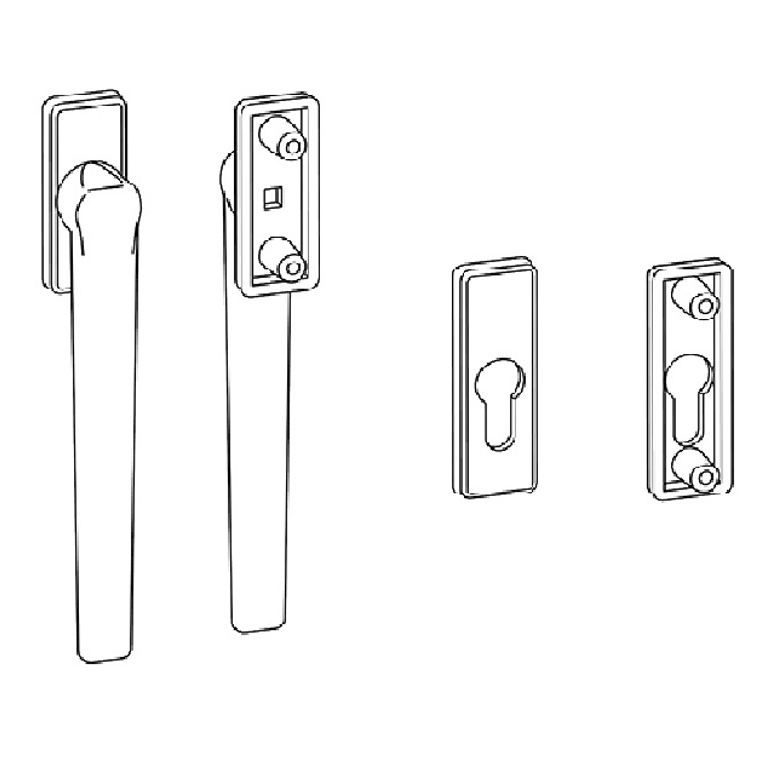 Ручка 160 EG-PzA наружное запирание правая/левая черная в Москве_Изображение_3