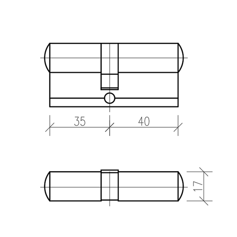 Евроцилиндр 75(35х40) никель ROTO_Изображение_2