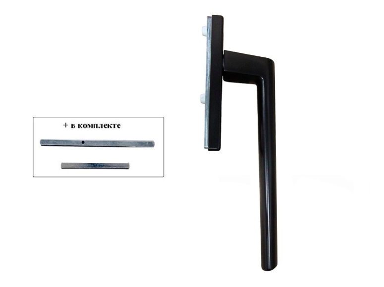 Комплект ручка+штифты HS 300 PZ внутренняя RAL8022 в Самаре Комплект ручка+штифты HS 300 PZ внутренняя RAL8022 в Самаре