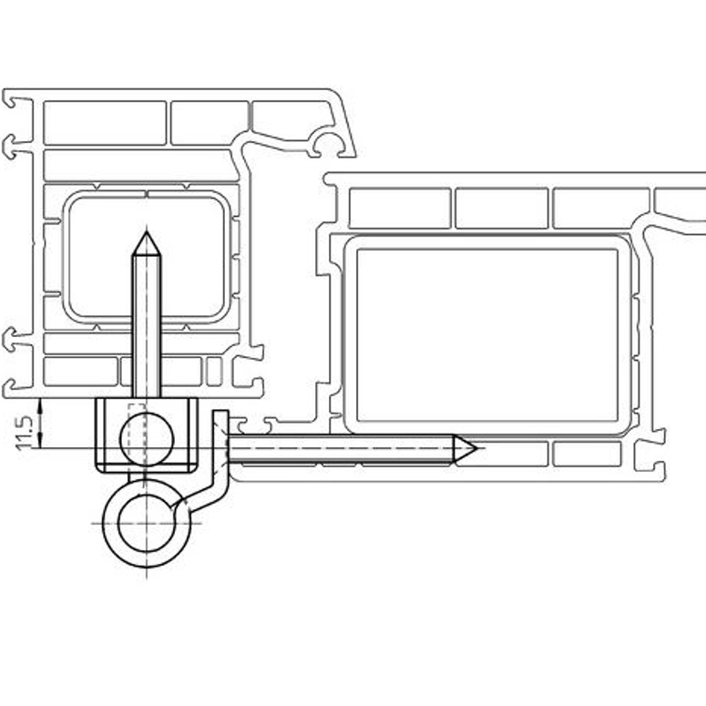 Петля дверная роликовая SIKU 3D для ПВХ RB 5015 11,5мм до 120кг белый RAL9016 SIMONSWERK в Казани_Изображение_3