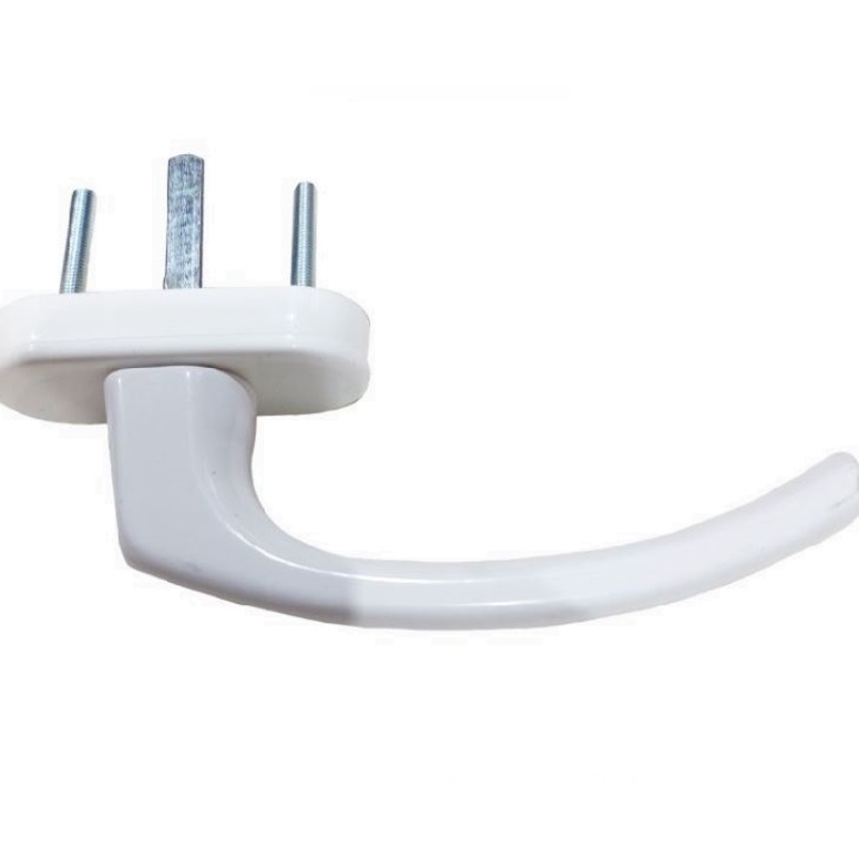 Ручка оконная 1005 на овальной розетке с фиксацией 38мм белый RAL9016 FKS в Москве