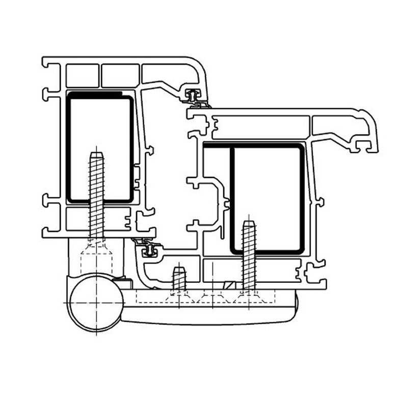 Петля дверная SIKU 3D для ПВХ K4145 белый RAL9016 SIMONSWERK в Казани_Изображение_3