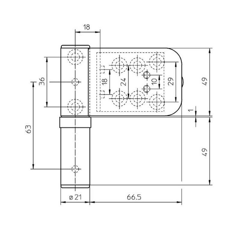 Петля дверная SIKU 3D для ПВХ K4145 белый RAL9016 SIMONSWERK в Казани_Изображение_2