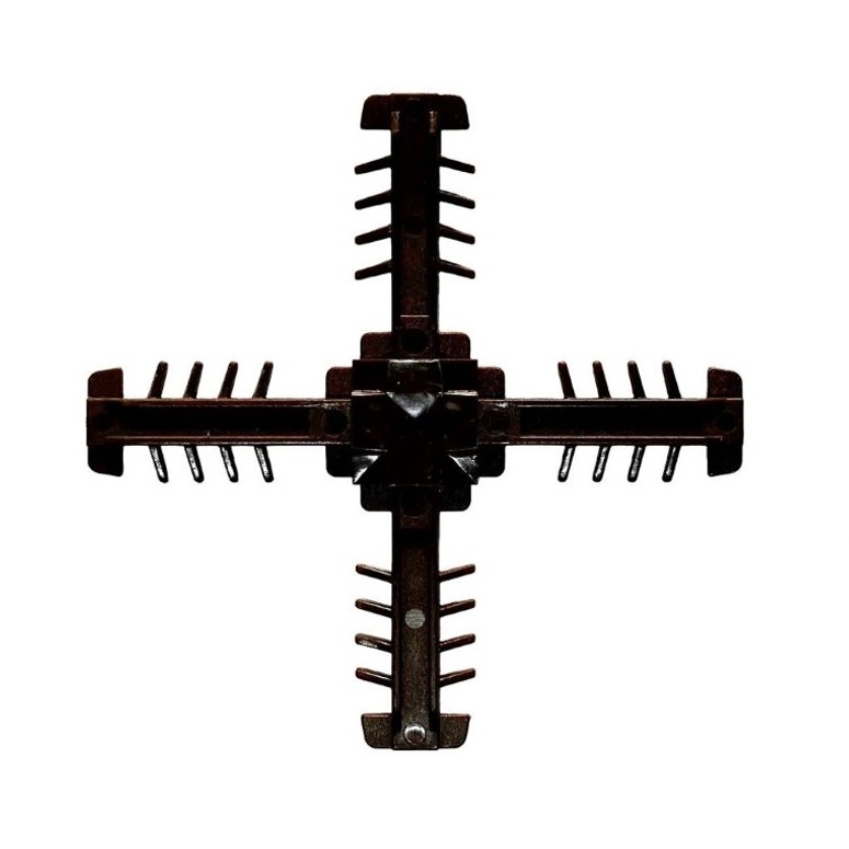 Центральный крест 8х18мм бело-коричневый в Новосибирске