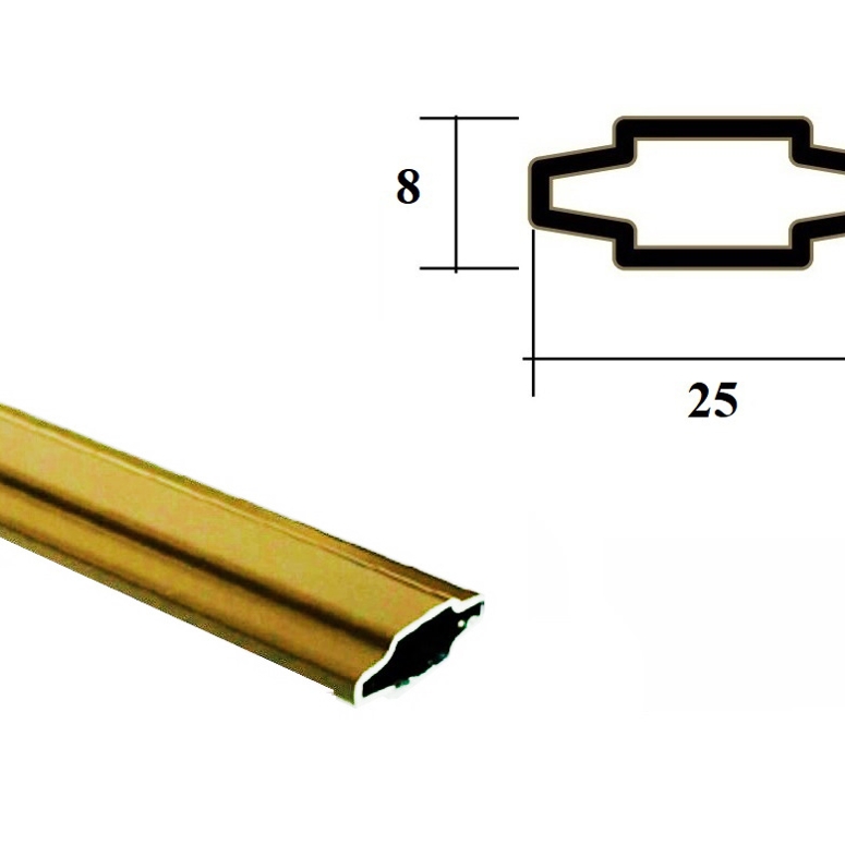 Декоративная раскладка 8*25мм золотой дуб в Новосибирске