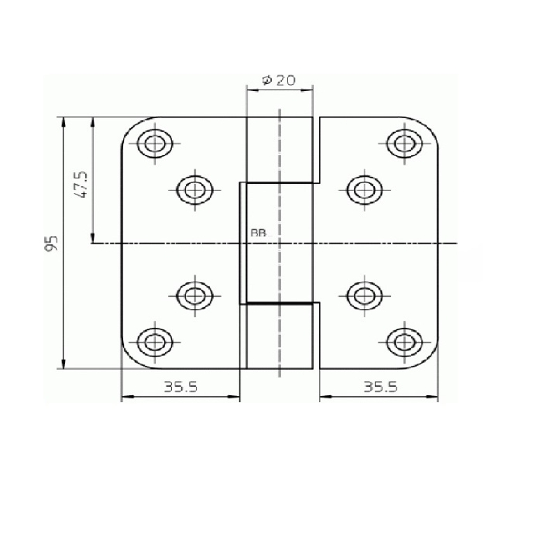 Петля дверная VARIANT VX 7939/160 FD объектная для фальцованных дверей золото матовое SIMONSWERK в Самаре_Изображение_2