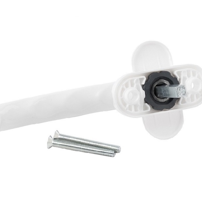 Ручка оконная 43мм с фиксацией 45° белый RAL9016 STROXX в Самаре_Изображение_2