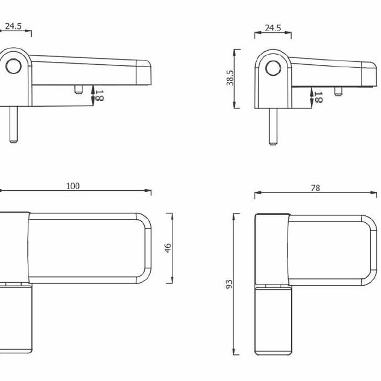 Петля дверная 100мм 120кг коричневая RAL8017 STROXX в Самаре_Изображение_3
