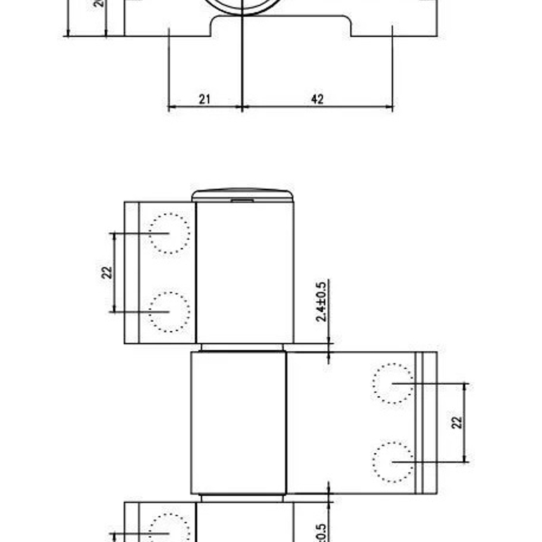 Петля дверная 3-х секционная 04-AL/3 для теплого профиля белый RAL9016 (20) DORMA в Казани_Изображение_2