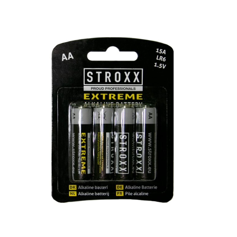 Батарея алкалиновая щелочная AA/LR6/15A 4шт в блистере STROXX_001