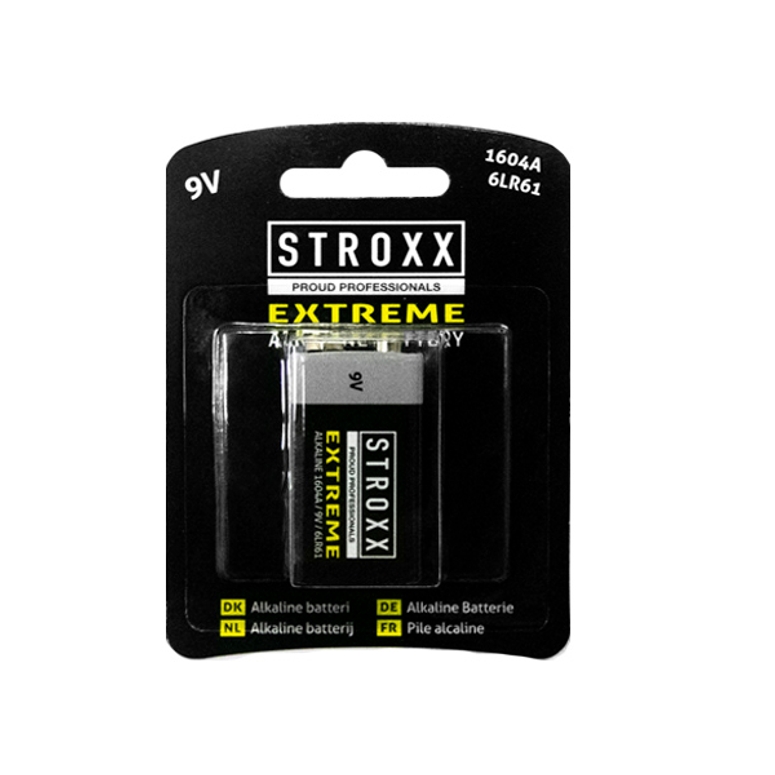 Батарея алкалиновая щелочная 9V Крона 1шт в блистере STROXX_001