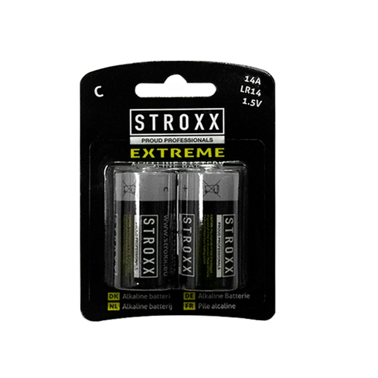 Батарея алкалиновая щелочная C/LR14/14A 2шт в блистере STROXX_001