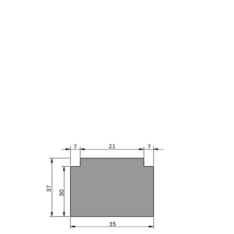 Профиль теплый подставочный фрезерованный 30/37X35X1200MM (KBE58) BLAUGELB в Москве