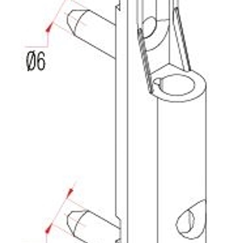 Петля створки нижняя ø6 мм 130кг в Москве_Изображение_2