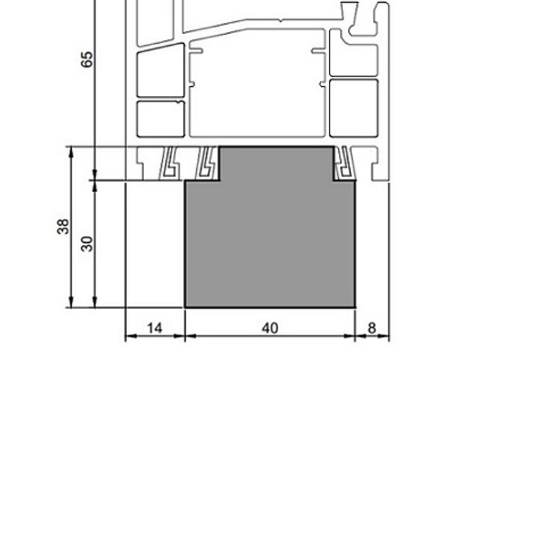 Профиль тёплый подставочный фрезерованный 30/38X40X1200MM (GEALAN S 3000) BLAUGELB в Москве