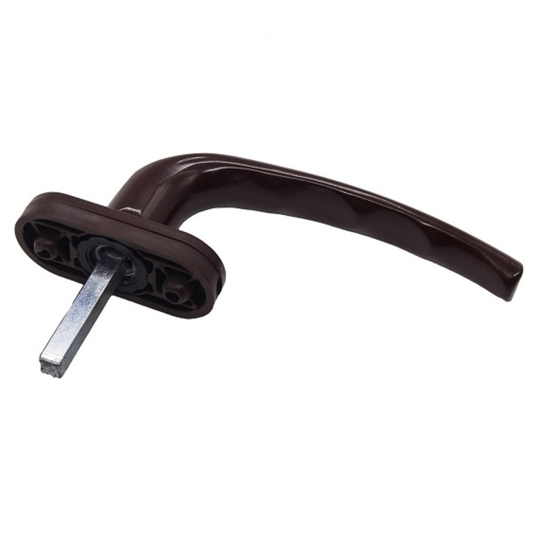 Ручка оконная КОМФОРТ 38мм коричневый RAL8019 в Самаре_Изображение_2