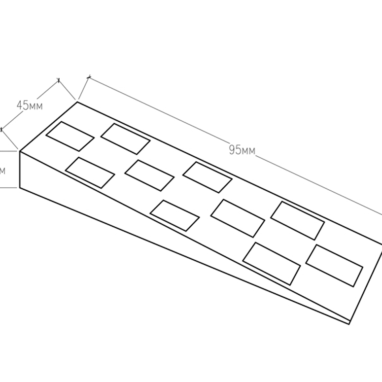 Клин монтажный 95х45х15мм черный в Санкт-Петербурге_Изображение_2