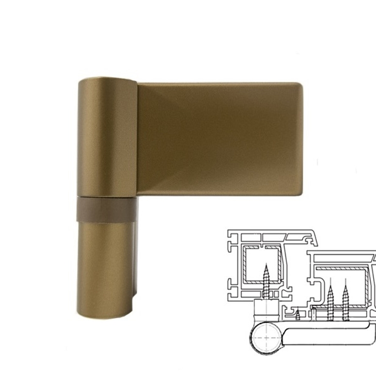 Петля дверная AT DHV наплав 15.0-20.0мм вес 140кг бронза F4 STROXX в Москве