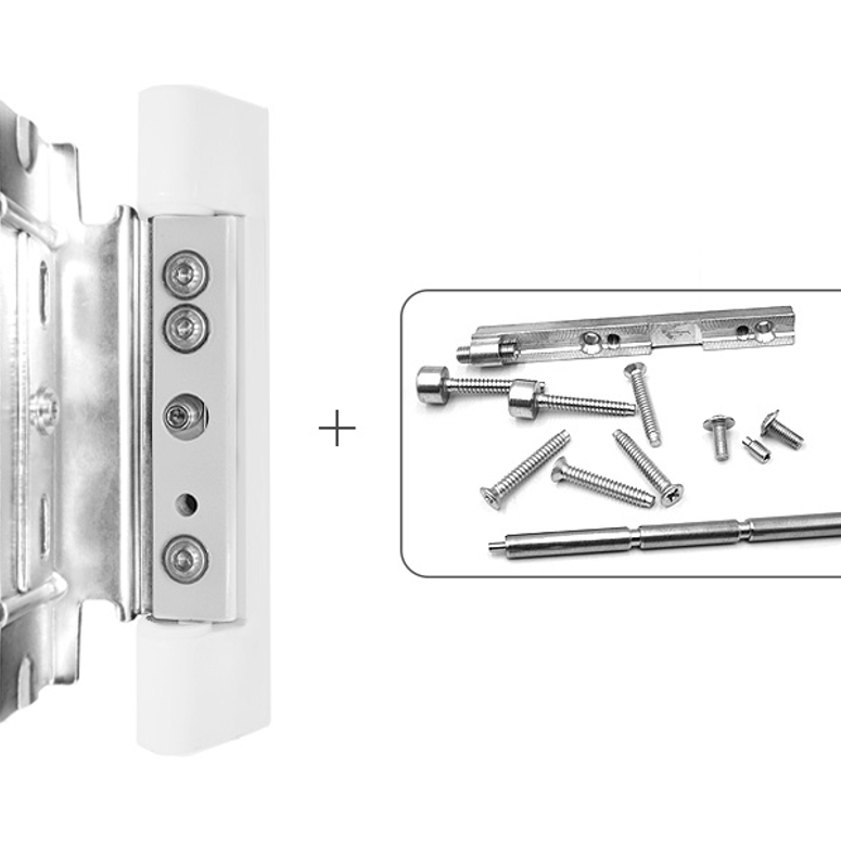 Петля дверная роллерная RONDA профиль №10 белая RAL9016 в Новосибирске