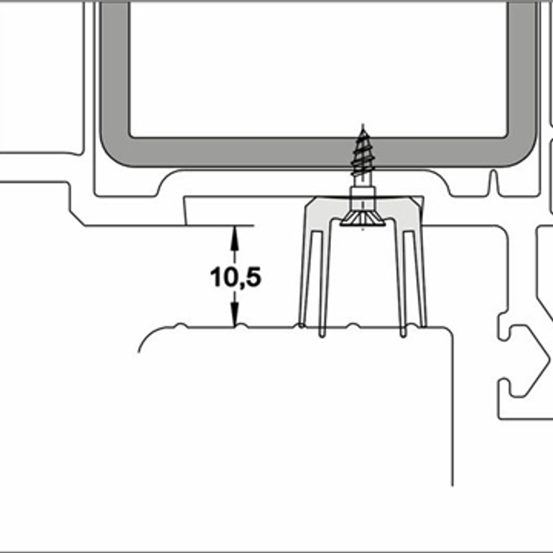 Уплотнитель для порога S7688 ALU системы серый (1шт=1,1м) BLAUGELB в Москве_Изображение_3