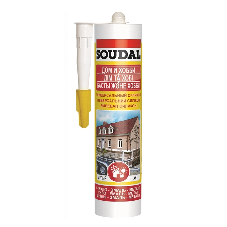 Силикон универсальный 15х280мл белый SOUDAL в Санкт-Петербурге