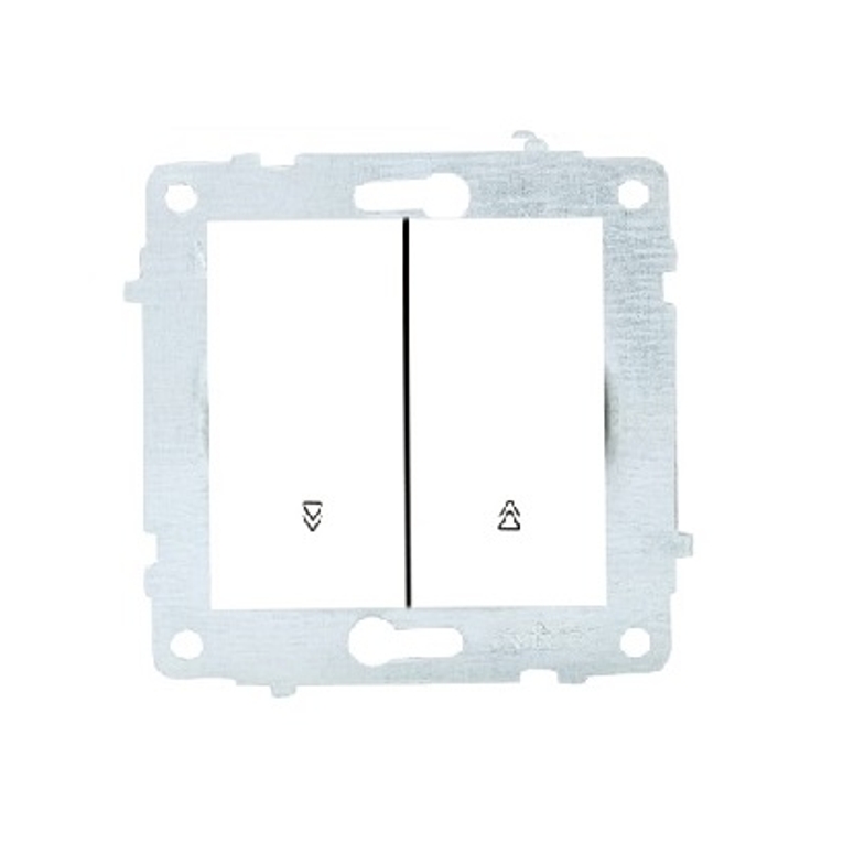 Выключатель для электрического привода двухклавишный без рамки белый MINA в Москве_Изображение_1