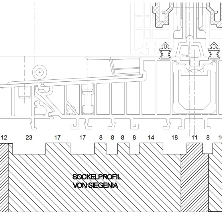 Профиль цокольный изоляционный фрезерованный 43/50X186X1200MM (порог Siegenia Gealan) BLAUGELB в Казани