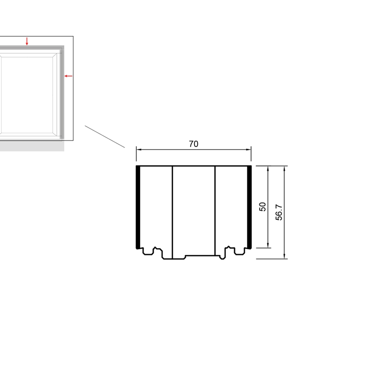 Профиль расширительный тёплый PVC/TK 30dB 50/56.7x70x3000 (VEKA 70) BLAUGELB в Москве_Изображение_2