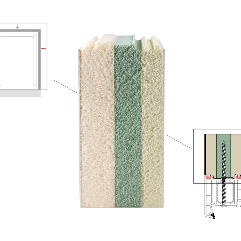 Профиль расширительный тёплый PVC/TK 30dB 150/156.7x70x3000 (VEKA 70) BLAUGELB в Москве