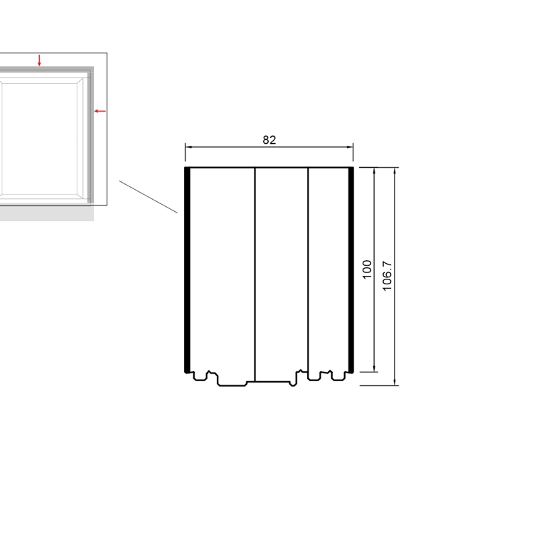 Профиль расширительный тёплый PVC/TK 30dB 100/106.7x82x3000 (VEKA 82) BLAUGELB в Москве_Изображение_2