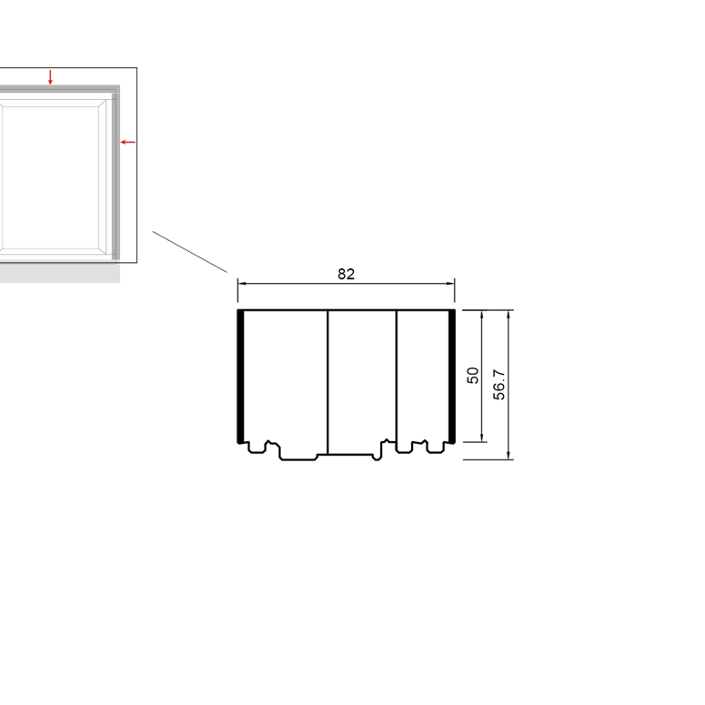 Профиль расширительный тёплый PVC/TK 30dB 50/56.7x82x3000 (VEKA 82) BLAUGELB в Москве_Изображение_2