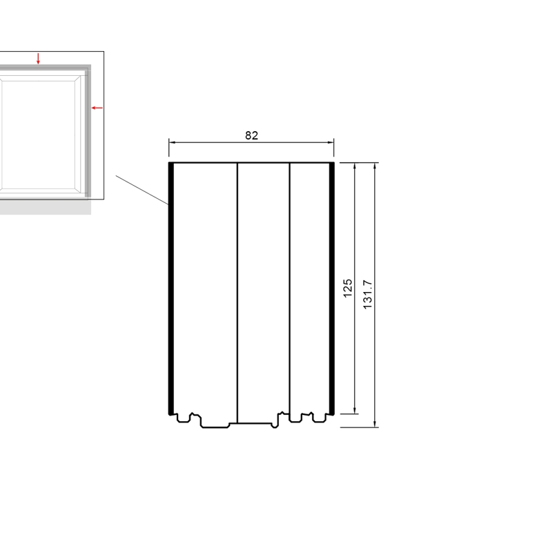 Профиль расширительный тёплый PVC/TK 30dB 125/131.7x82x1500 (VEKA 82) BLAUGELB в Москве_Изображение_2