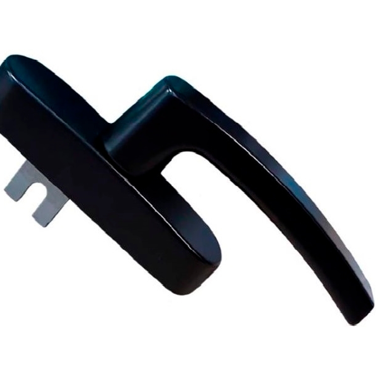 Ручка оконная U с переходником 98 черная RAL9005 STROXX в Санкт-Петербурге_Изображение_2